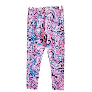 Lilly Pulitzer Girls Maia Leggings In Raz Berry Flamingoals Size XL 12-14 NWOT